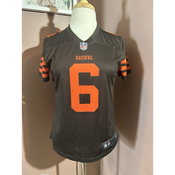 NFL On Field Cleveland Browns Jersey Womens Small Baker Mayfield Color Rush - Picture 1 of 11
